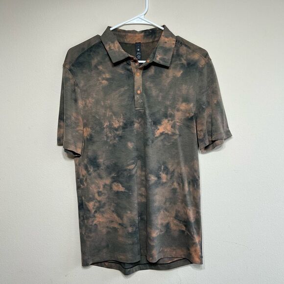 Lululemon Evolution Short Sleeve Polo Diamond Dye Small Men - Picture 2 of 7